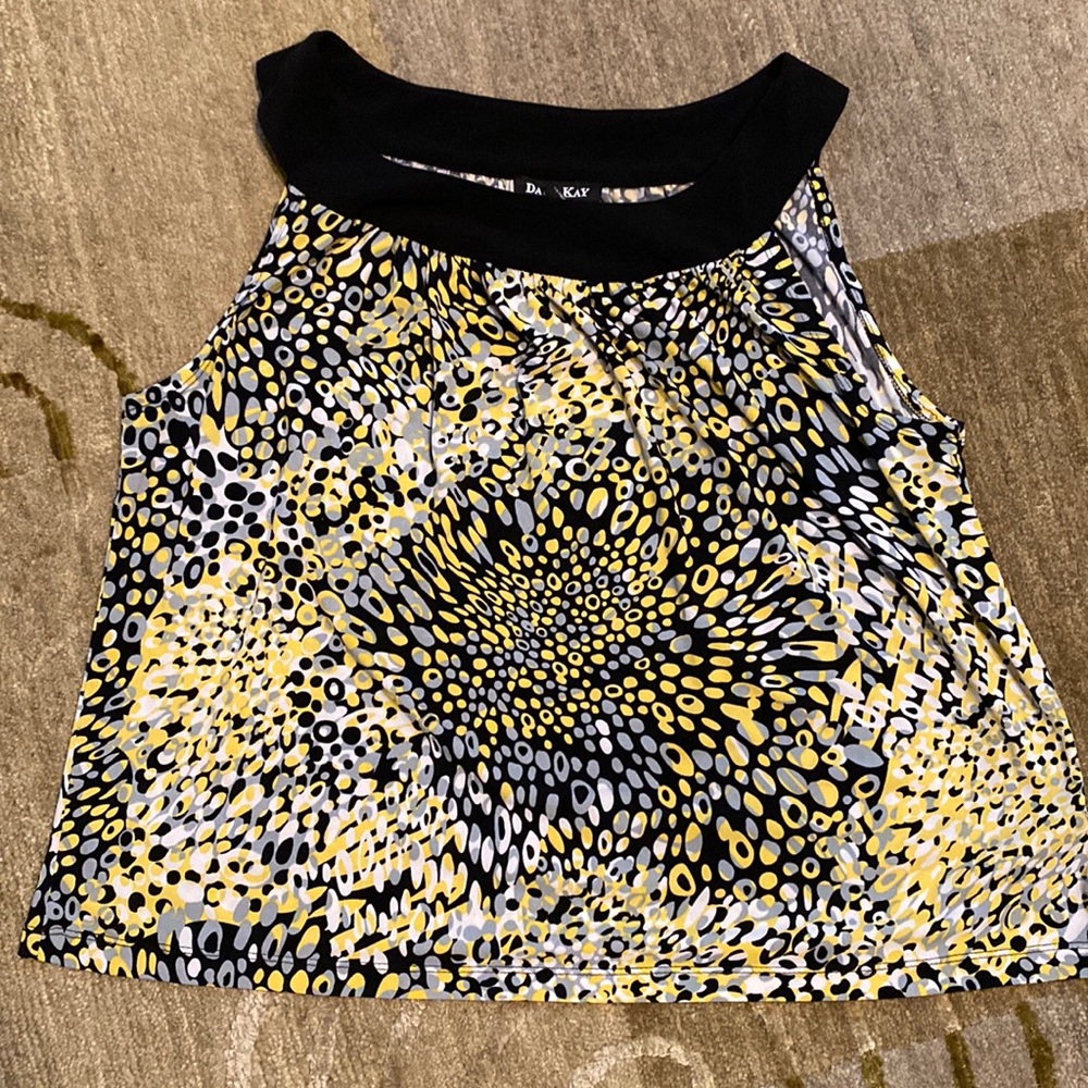 ~Dana Kay~ Yellow, Black & White Top